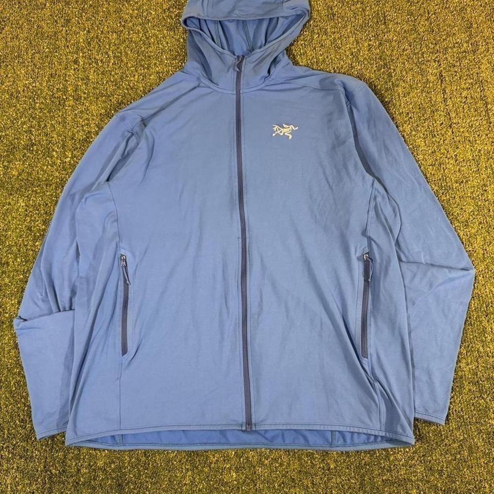 Arc'teryx Lightweight Full-Zip Hooded Top Blue Mens XL 0337